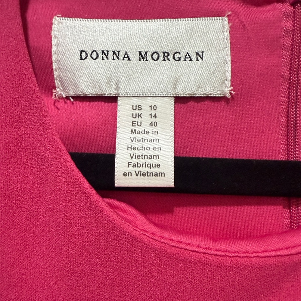 Donna Morgan Fuchsia Long Sleeve Dress - Picture 3 of 9